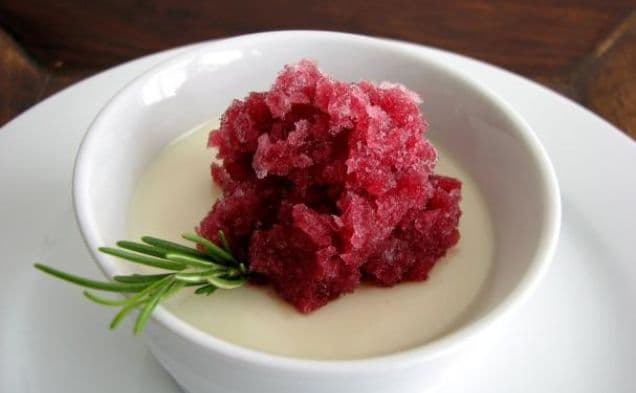 Apothic Granita and Vanilla Panna Cotta
