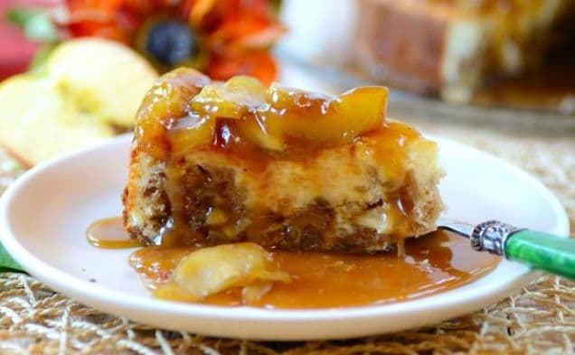 Caramel Apple-Brownie Cheesecake