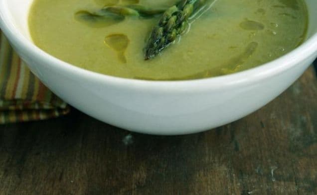 Cedar Smoked Asparagus Soup