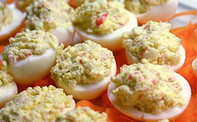 Deviled Eggs With Crab