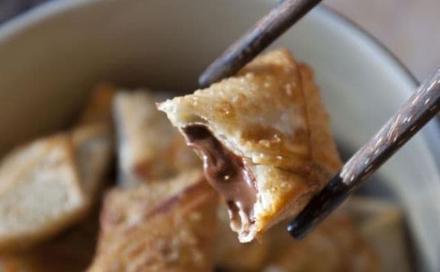 Fried Xocai Healthy Chocolate Stuffed Wontons