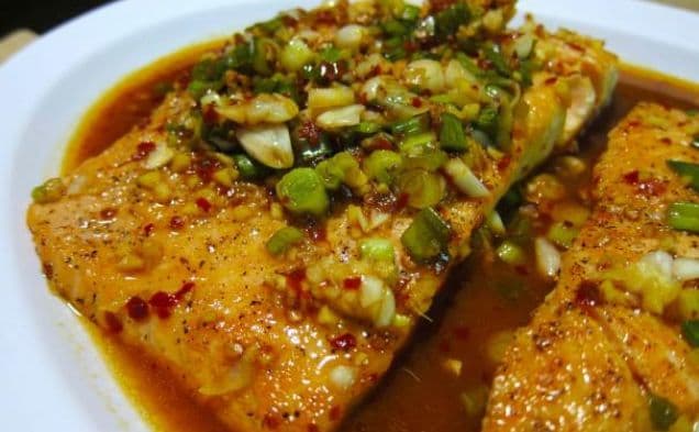 Ginger Garlic Chili Salmon