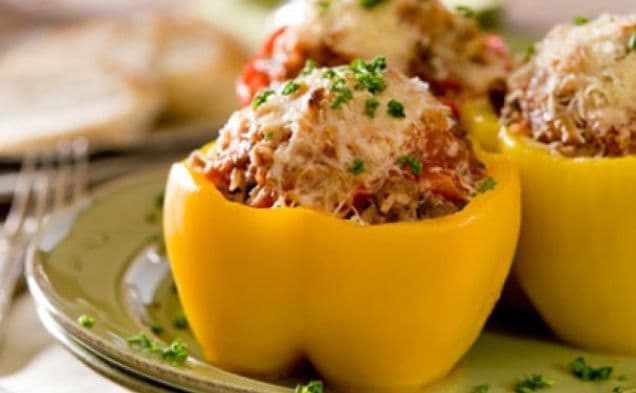 Ground Turkey Stuffed Peppers