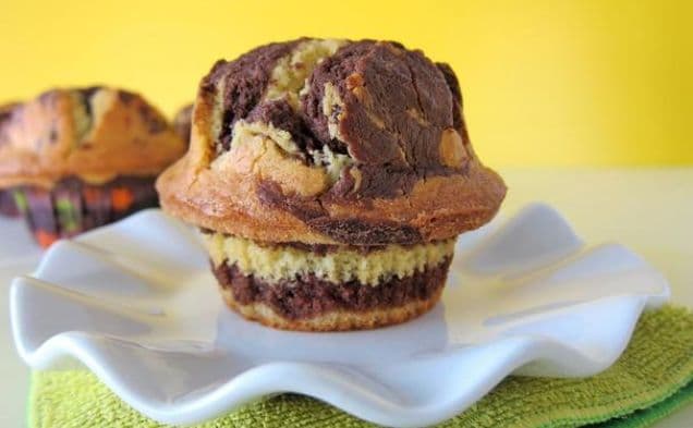 Jumbo Size Yogurt Marble Cupcakes