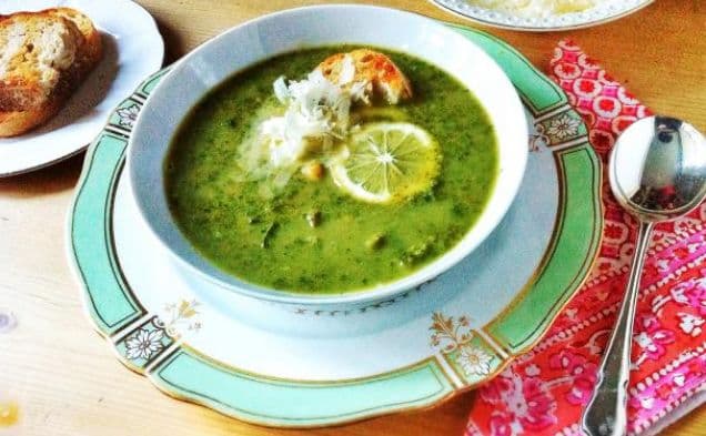 Kale and Chickpea Soup with Lemon