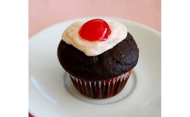 Mini Cherry Cordial Cupcakes