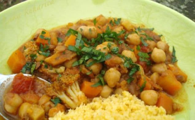 Moroccan chickpea and lentil stew