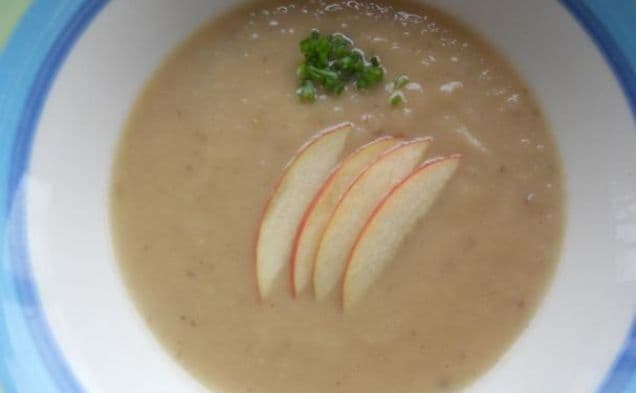 Roasted Sunchoke, Apple, and Onion Soup