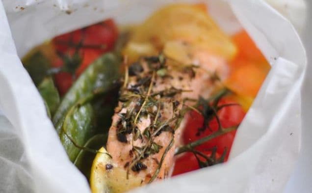 Salmon & Vegetables En Papillote