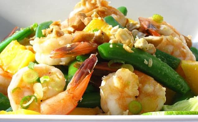 Shrimp & Snap Pea Salad With Ginger-Soy Vinaigrette