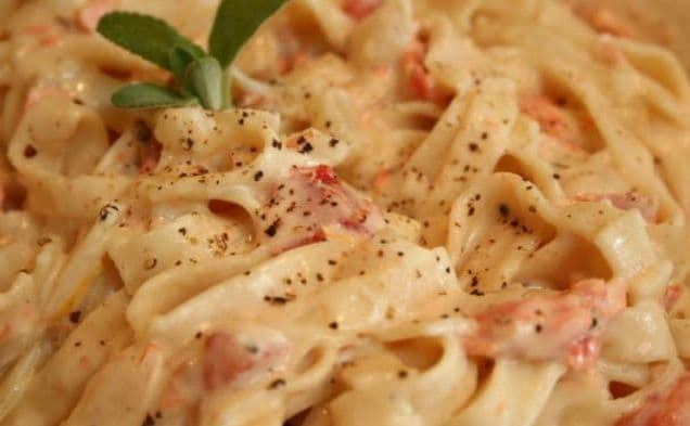 Smoked Salmon Fettuccine