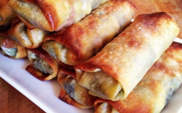 Southwest Egg Rolls with Cilantro Lime Pesto