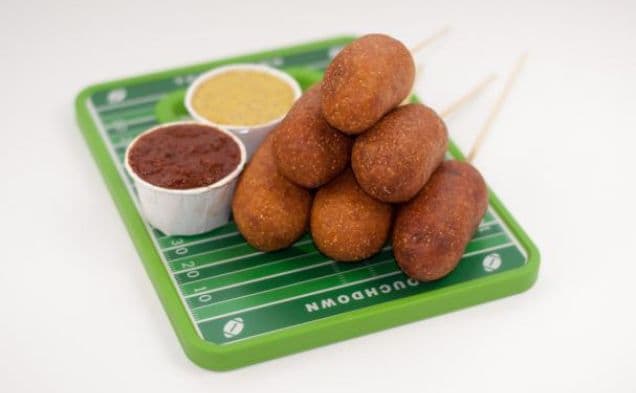 Spicy Chicken Corn Dogs with Homemade Chili Sauce