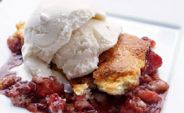 Strawberry and Nutella Cobbler