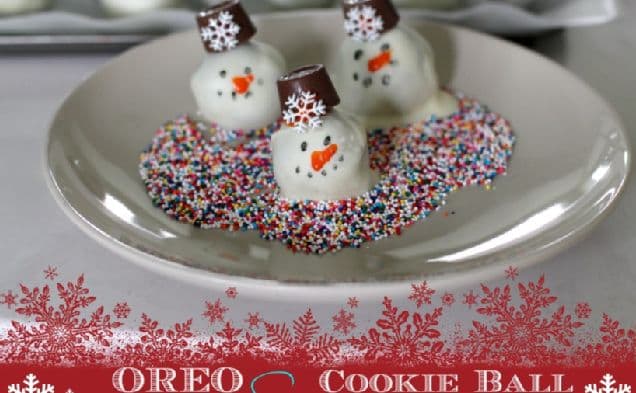 OREO Cookie Balls – Snowman
