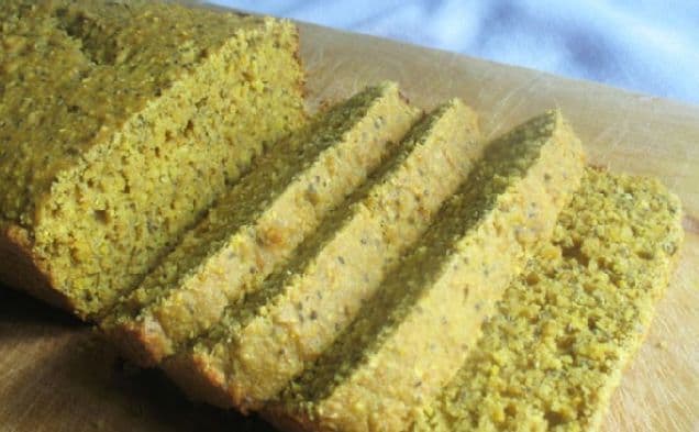 Lemon Chia Seed Cornmeal Bread