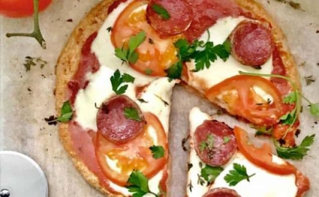 Buffalo Mozzarella & Pepperoni Pizza with a Cauliflower Crust