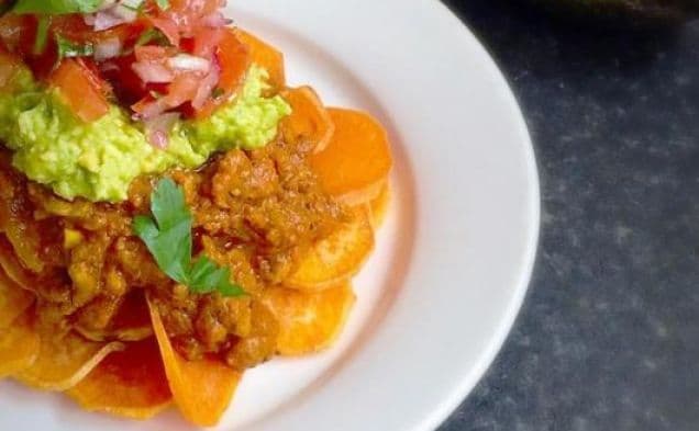 Loaded Paleo Nachos With Fresh Salsa & Guacamole