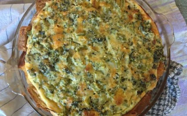 Simple Broccoli Cheddar Quiche