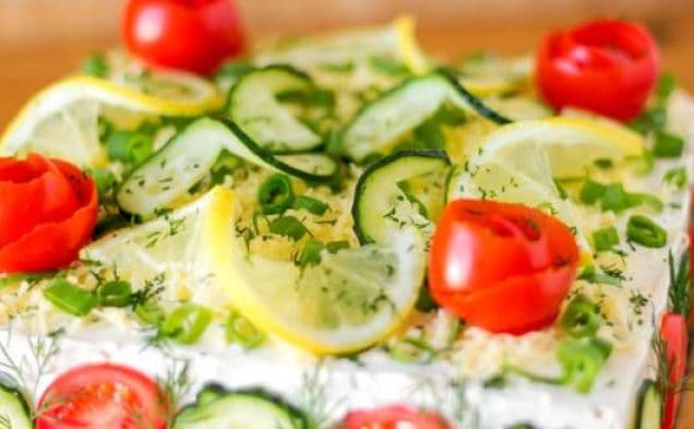 Tuna Sandwich Savory Cake (Swedish Smörgåstårta)