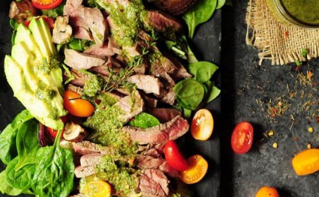 Steak Salad with Chimichurri Sauce