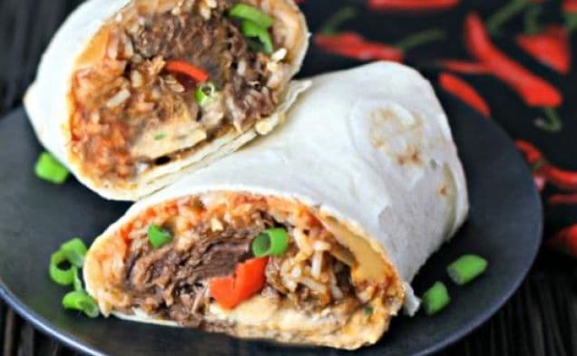 Cheesy Beef Burrito