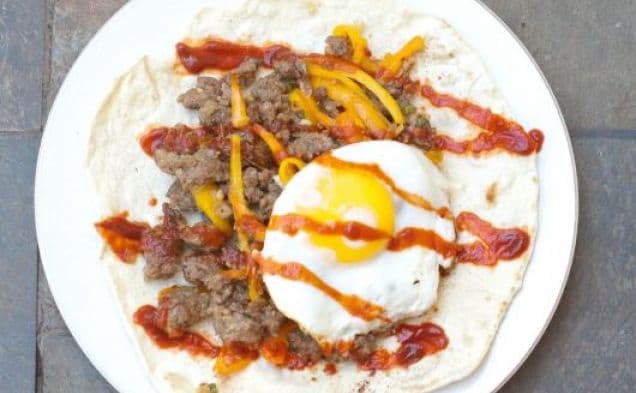 Sausage and Egg Breakfast Burrito