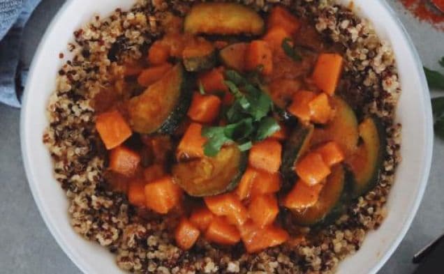 Coconut Vegetable Curry Over Quinoa