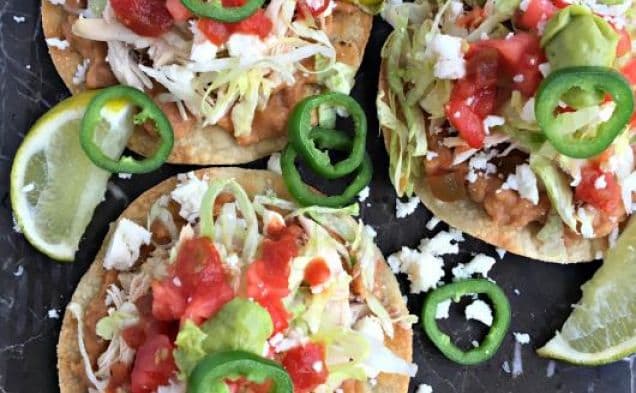 Rotisserie Chicken and Bean Tostadas