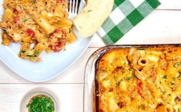 Baked Ziti with Ricotta and Italian Sausage