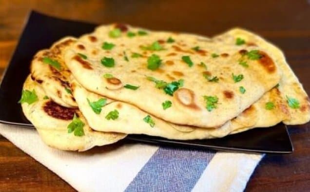 Easy Naan Bread with Garlic Butter