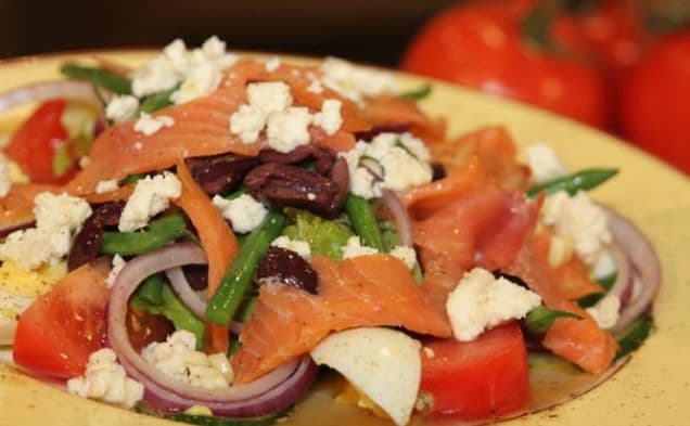 Alaskan Smoked Salmon Nicoise Salad With Alouette Crumbled Feta