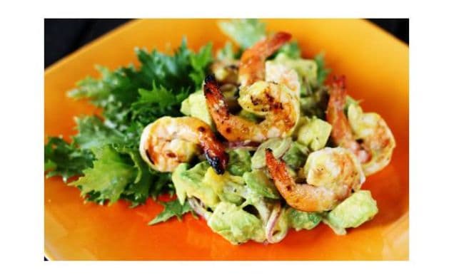 Avocado-Mango Salad With Grilled Shrimp
