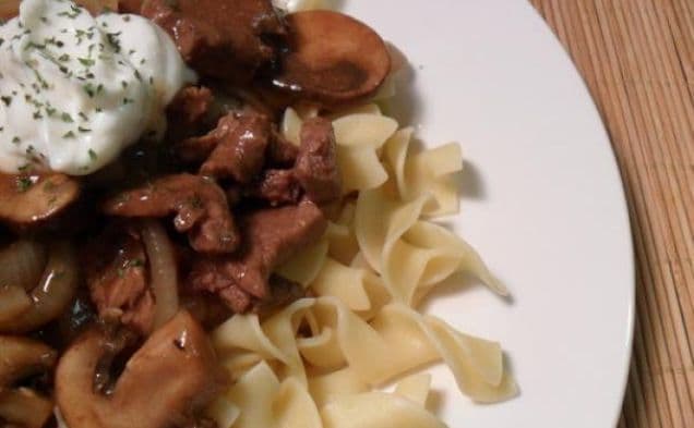 Beef Stroganoff w Bella Mushrooms