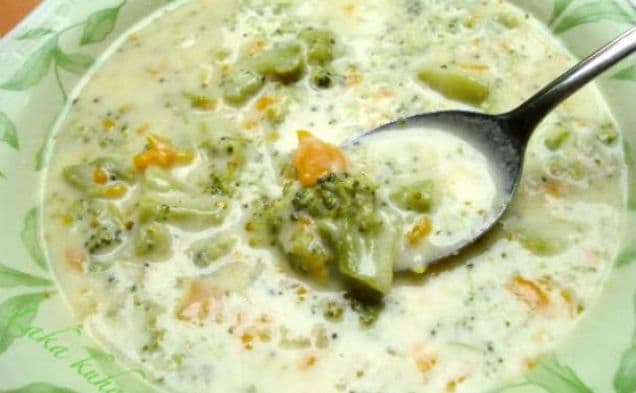 Broccoli with cheese soup