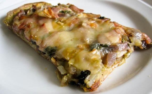 Caramelized Onion and Bacon Pizza