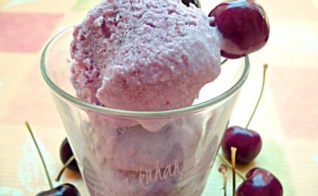 Cherry ice cream