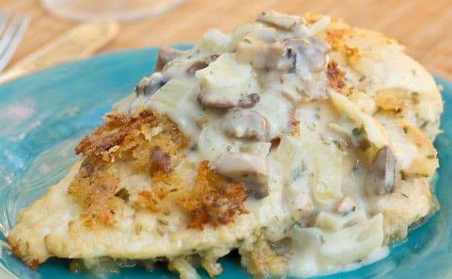 Chicken Cordon Bleu With Mushroom Sauce