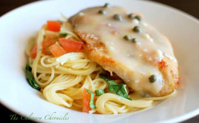 Chicken Piccata With Angel Hair Pasta