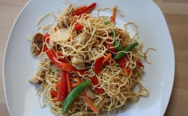 Chinese Style Chicken and Noodle Stir Fry