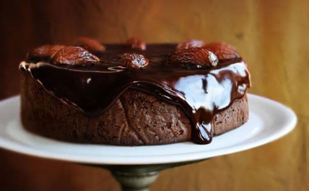 Chocolate-Date Cake with Chocolate Sticky Toffee Glaze