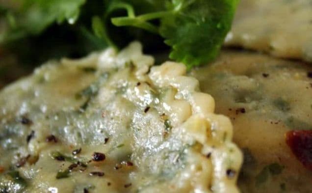 Coriander Ravioli With Pumpkin & Cottage Cheese Filling