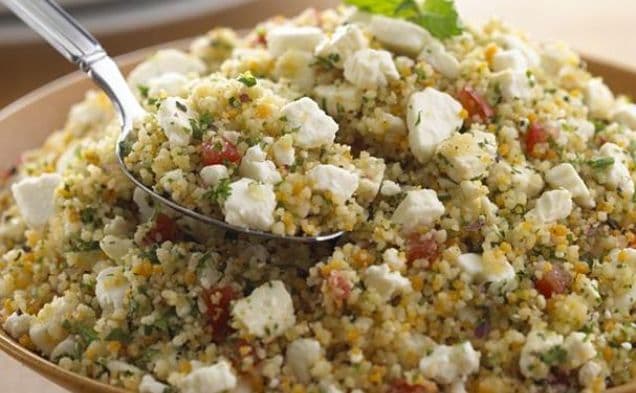 Crumbled Feta Couscous Salad