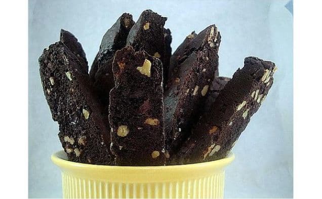 Dark Chocolate Walnut Biscotti