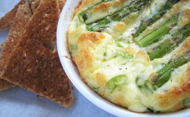 Egg Souffle With Bacon and Asparagus