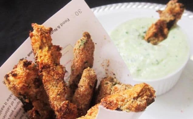 Eggplant Fries with Tzatziki Sauce