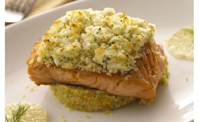 Feta Encrusted Salmon