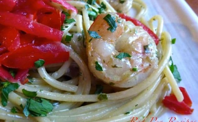 Fresh Pesto Shrimp Pasta
