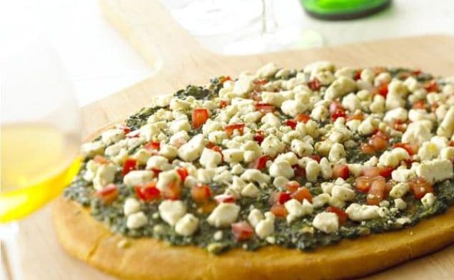 Goat Cheese Pesto Pizza