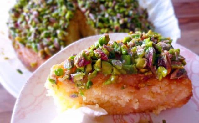 Greek Style Honey and Pistachio Cake